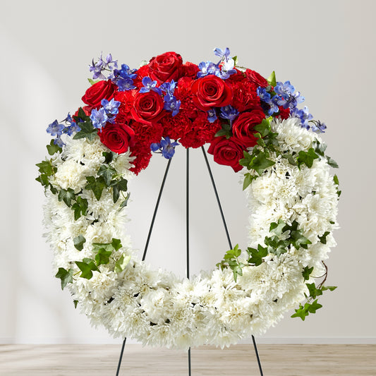 Home of the Brave - Sympathy Standing Wreath